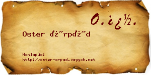 Oster Árpád névjegykártya